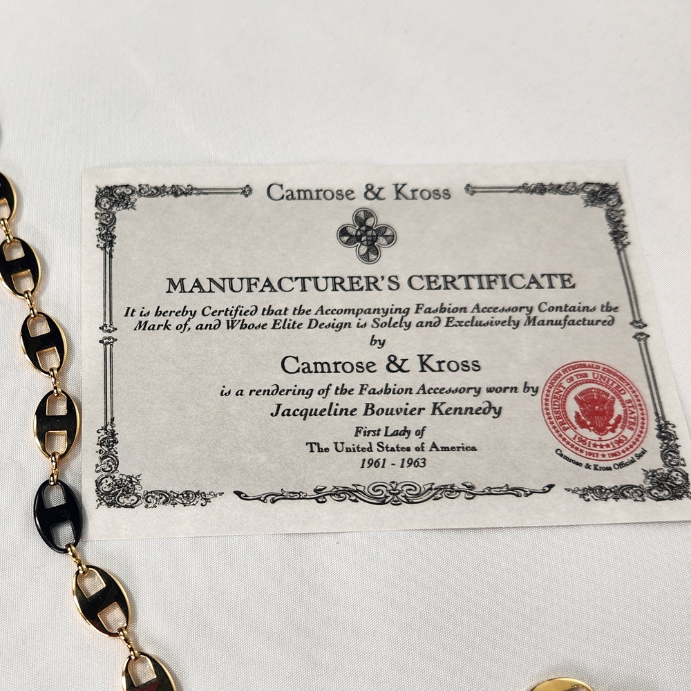 Camrose & Kross Black and Gold Necklace